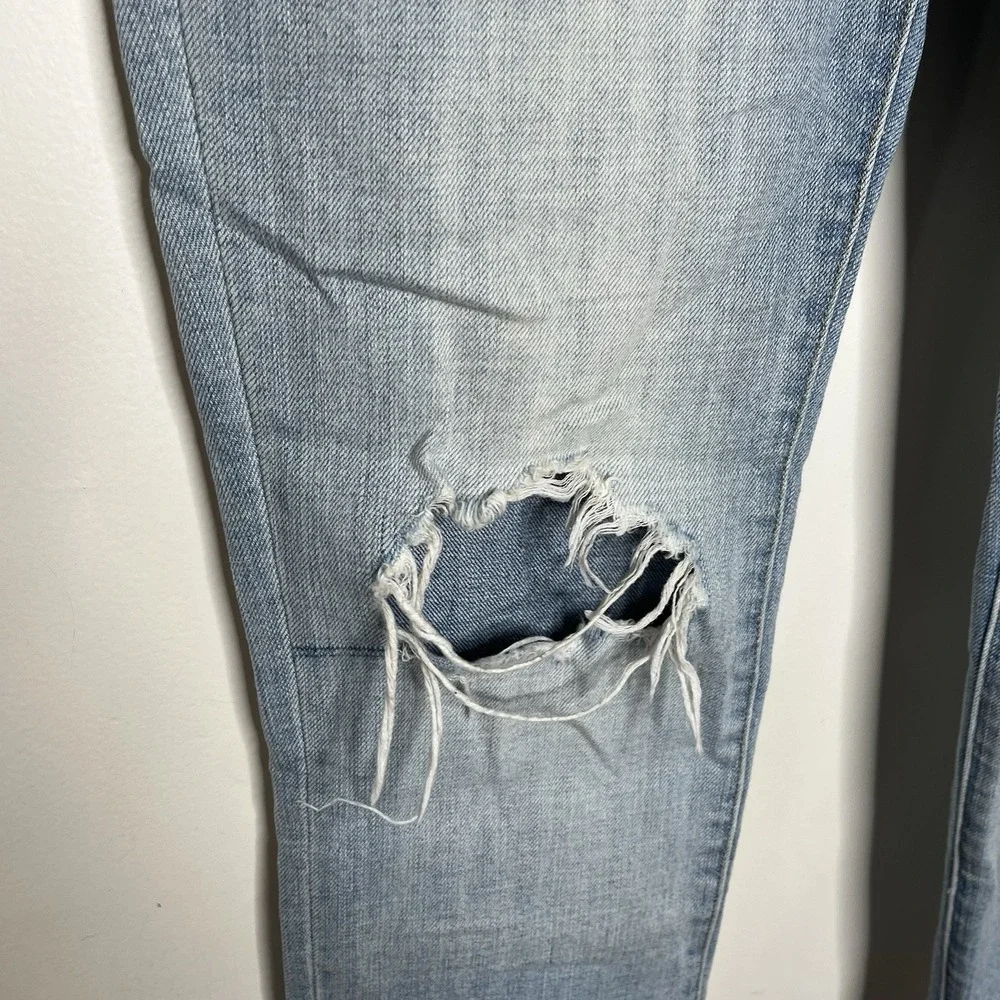 L'Agence High Line Skinny Jeans Womens Size 27 Stretch Distressed Light Wash